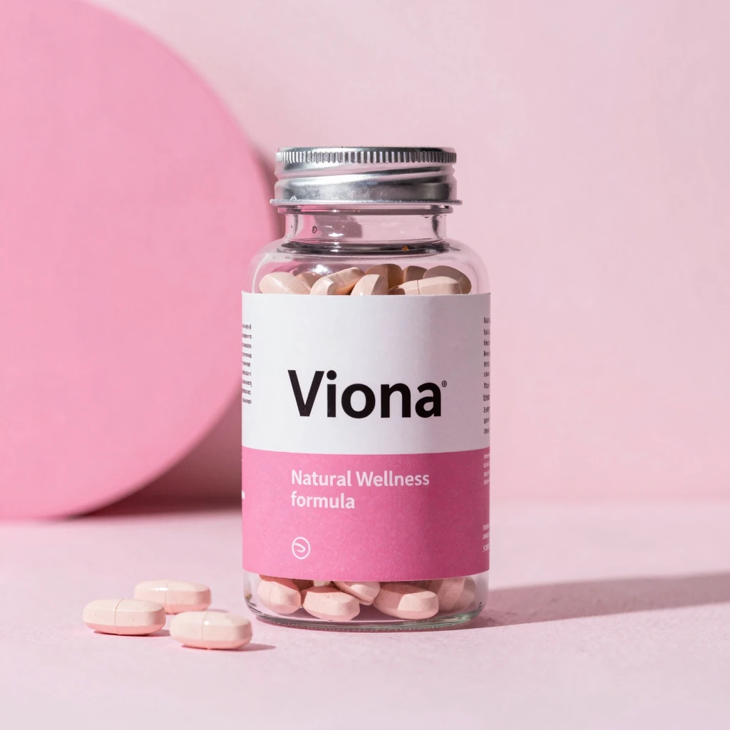 Abstract illustration of Viona wellness product with soft gradient